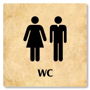 WC společné, 100x100mm, pergamen, Nevada